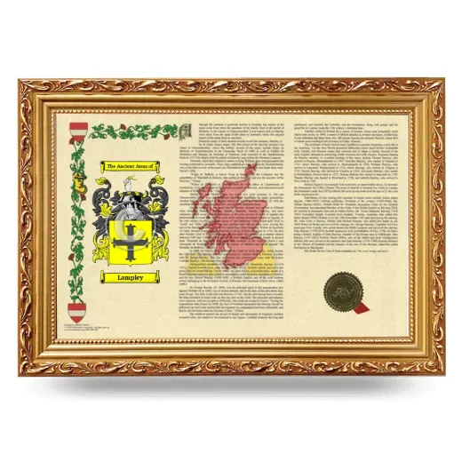 Lampley Armorial Landscape Framed - Gold