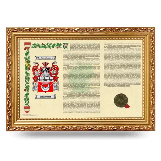 Lamprecht Armorial Landscape Framed - Gold