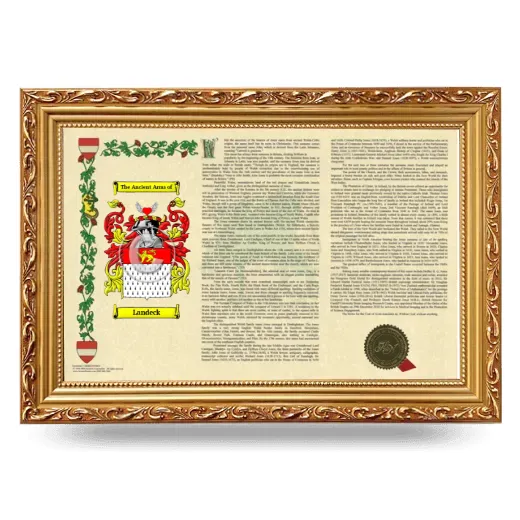 Landeck Armorial Landscape Framed - Gold