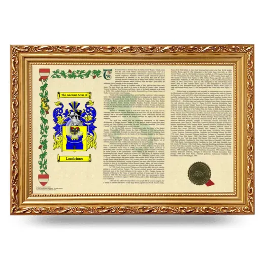 Landriano Armorial Landscape Framed - Gold
