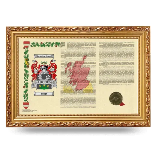 Lange Armorial Landscape Framed - Gold