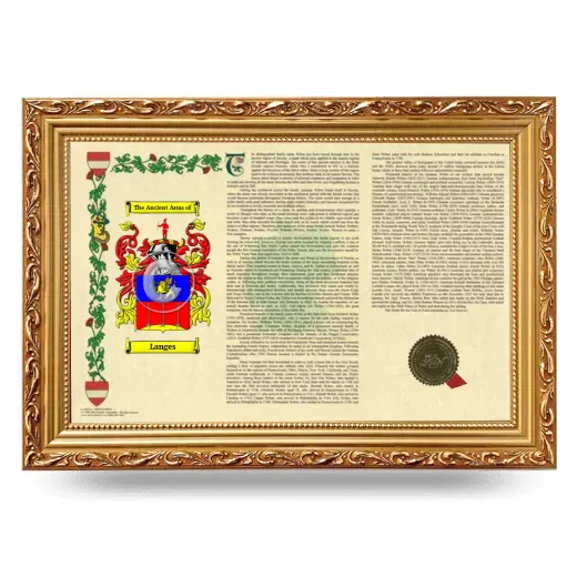 Langes Armorial Landscape Framed - Gold
