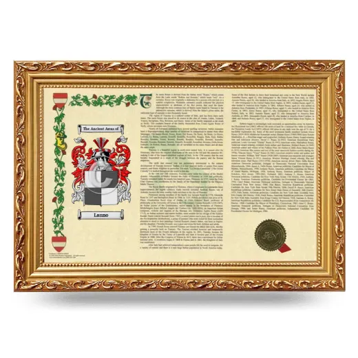 Lanno Armorial Landscape Framed - Gold