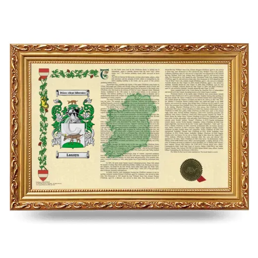Lannyn Armorial Landscape Framed - Gold