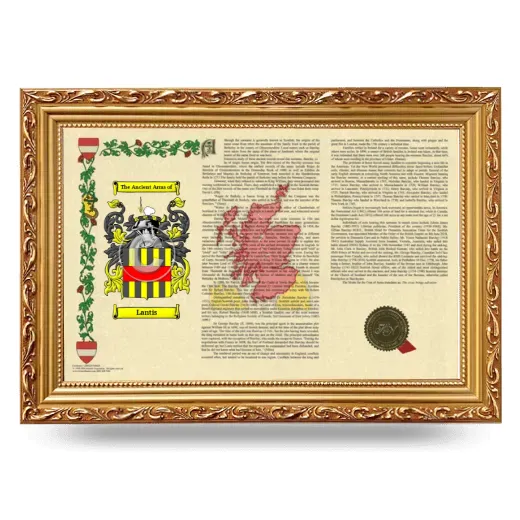 Lantis Armorial Landscape Framed - Gold