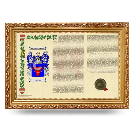 Larsen Armorial Landscape Framed - Gold