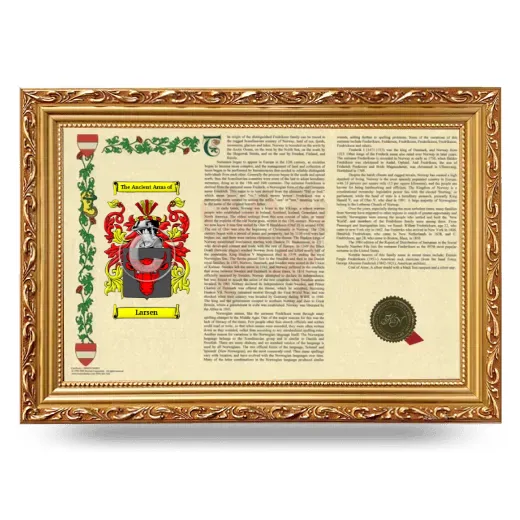 Larsen Armorial Landscape Framed - Gold