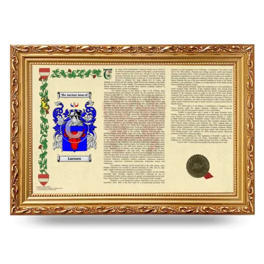 Larssen Armorial Landscape Framed - Gold
