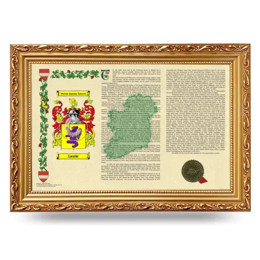 Lassie Armorial Landscape Framed - Gold