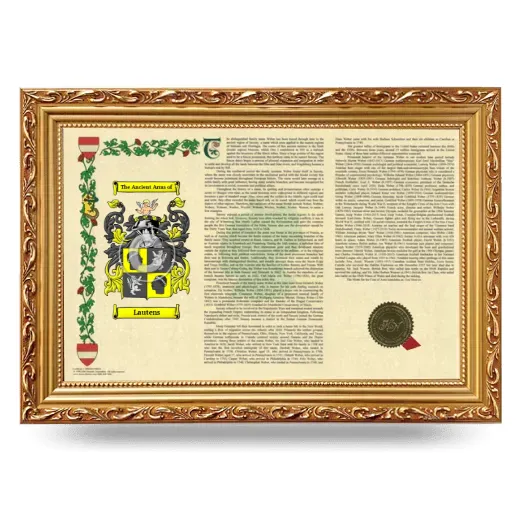 Lautens Armorial Landscape Framed - Gold