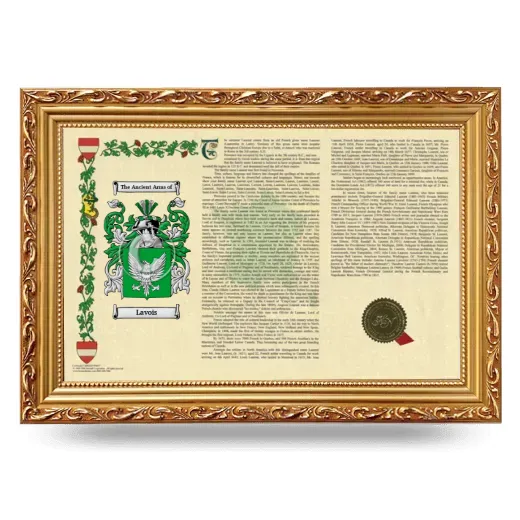 Lavois Armorial Landscape Framed - Gold