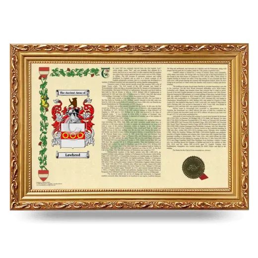 Lawhead Armorial Landscape Framed - Gold