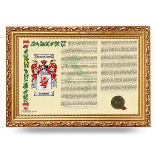 Lazzarato Armorial Landscape Framed - Gold