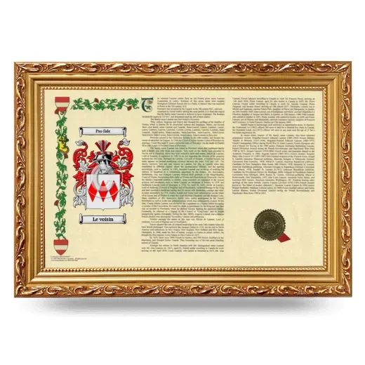 Le voisin Armorial Landscape Framed - Gold
