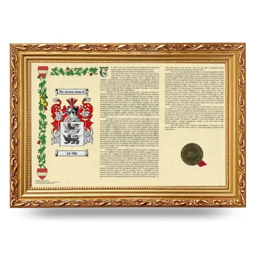 Le-vin Armorial Landscape Framed - Gold
