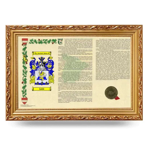 Leale Armorial Landscape Framed - Gold