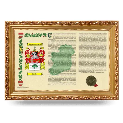 Leeche Armorial Landscape Framed - Gold