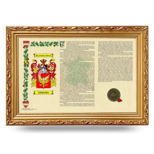 Leforestier Armorial Landscape Framed - Gold