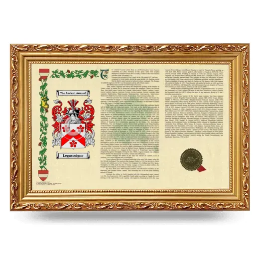 Legascoigne Armorial Landscape Framed - Gold