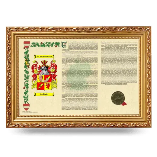 Leiblein Armorial Landscape Framed - Gold