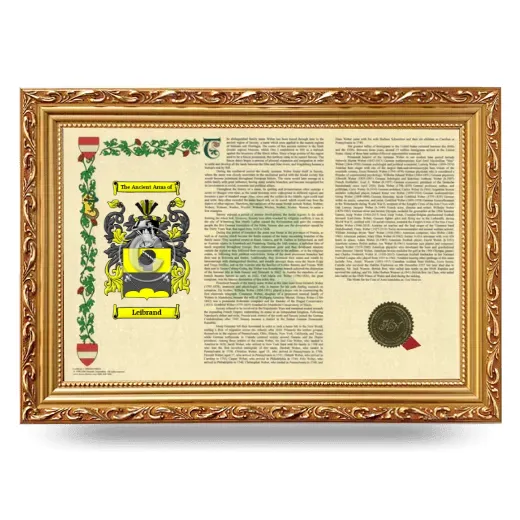 Leibrand Armorial Landscape Framed - Gold