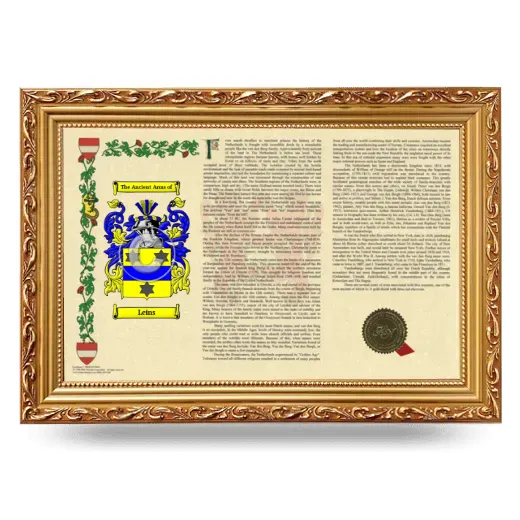Leins Armorial Landscape Framed - Gold