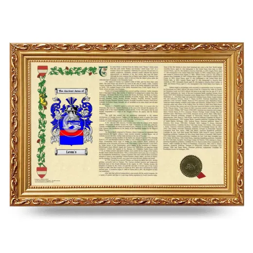 Leon's Armorial Landscape Framed - Gold