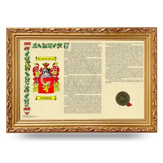 Levenstein Armorial Landscape Framed - Gold