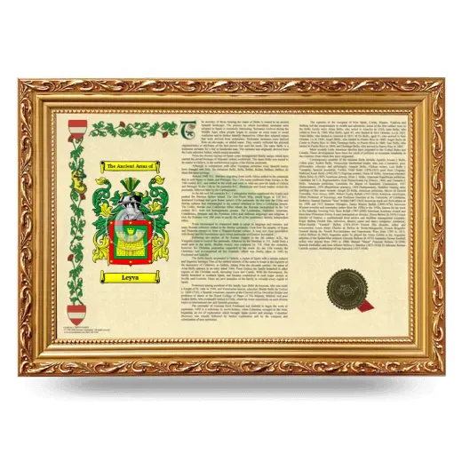 Leyva Armorial Landscape Framed - Gold