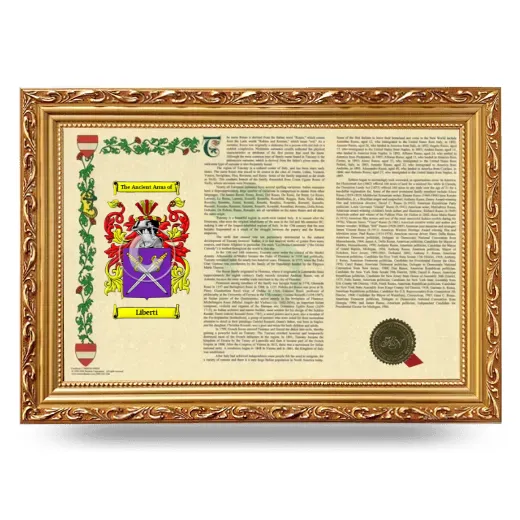 Liberti Armorial Landscape Framed - Gold