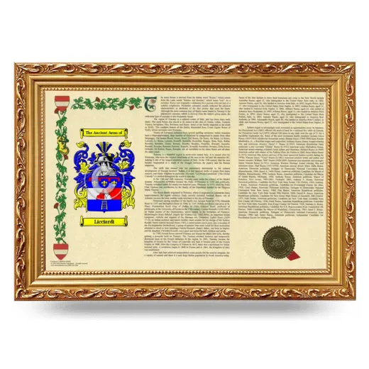 Licciardi Armorial Landscape Framed - Gold
