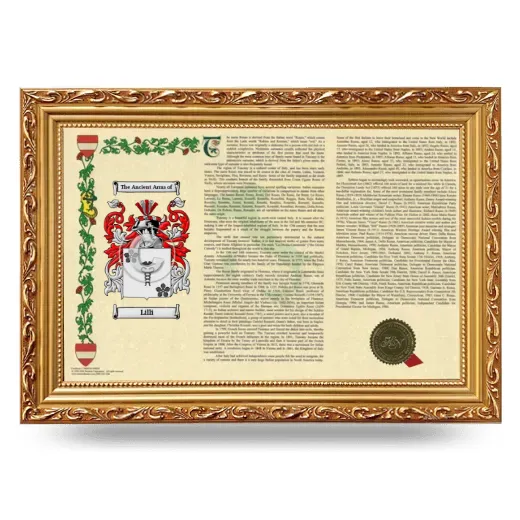 Lilli Armorial Landscape Framed - Gold