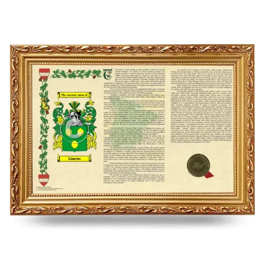 Limens Armorial Landscape Framed - Gold