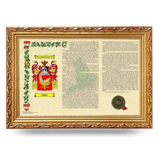 Limsy Armorial Landscape Framed - Gold