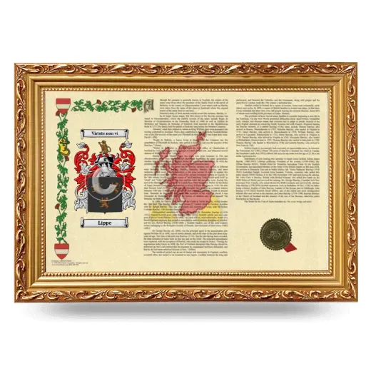 Lippe Armorial Landscape Framed - Gold