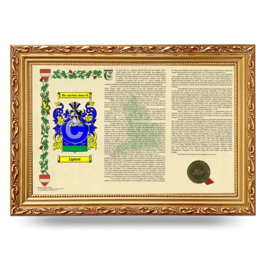 Liptrot Armorial Landscape Framed - Gold