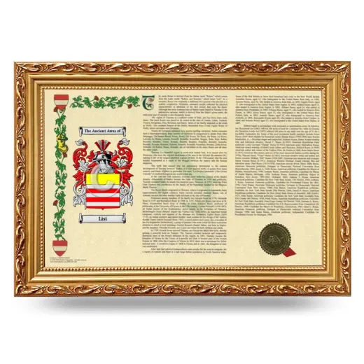 Lisi Armorial Landscape Framed - Gold