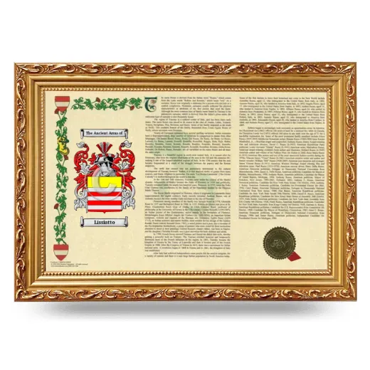 Lissiatto Armorial Landscape Framed - Gold