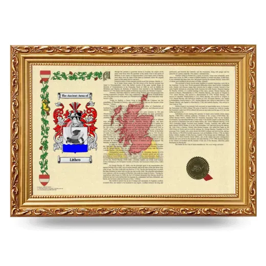 Lithco Armorial Landscape Framed - Gold
