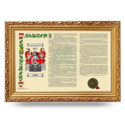 Lloyde Armorial Landscape Framed - Gold