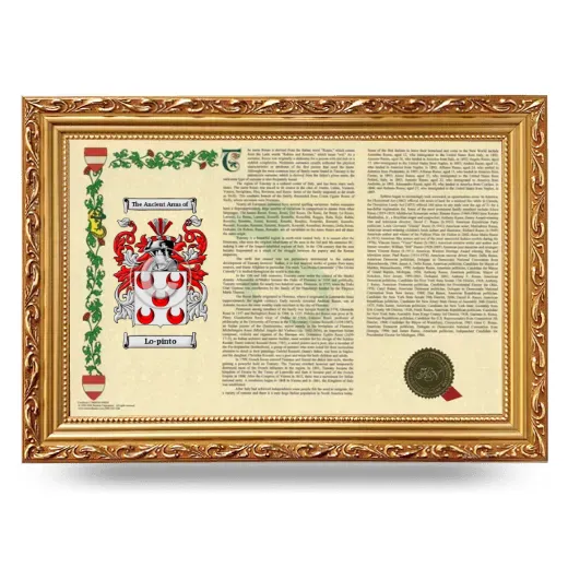 Lo-pinto Armorial Landscape Framed - Gold