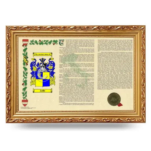 Lodis Armorial Landscape Framed - Gold