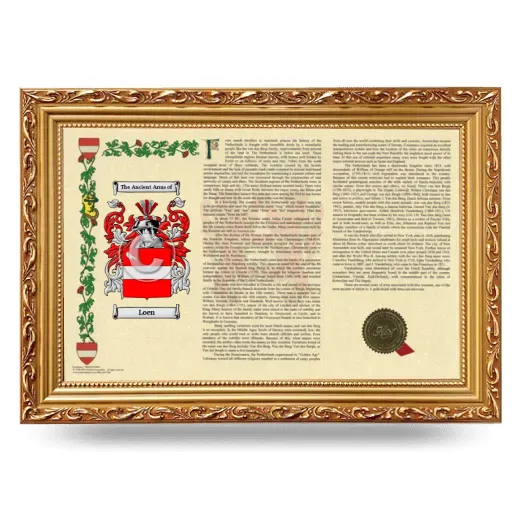 Loen Armorial Landscape Framed - Gold