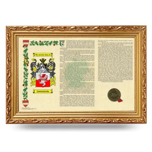 Loewenstein Armorial Landscape Framed - Gold