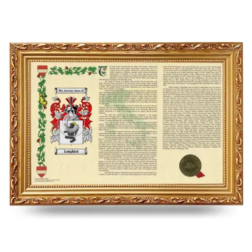 Longhini Armorial Landscape Framed - Gold