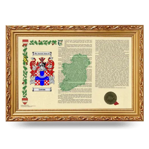 Lorcan Armorial Landscape Framed - Gold