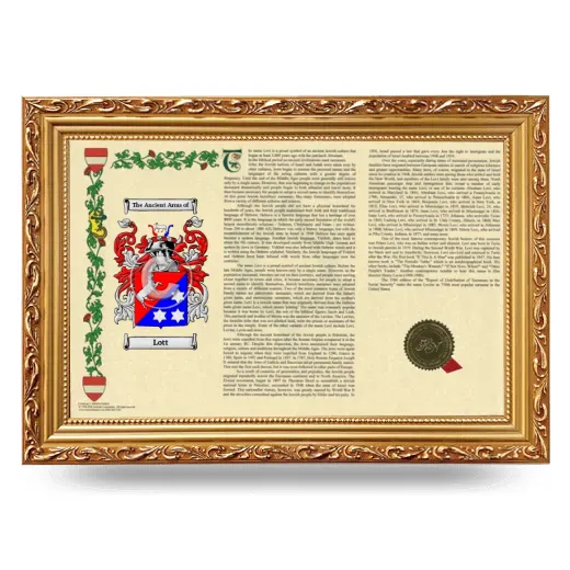 Lott Armorial Landscape Framed - Gold