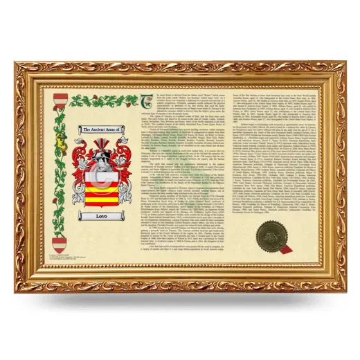 Lovo Armorial Landscape Framed - Gold