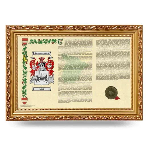 Loyo Armorial Landscape Framed - Gold