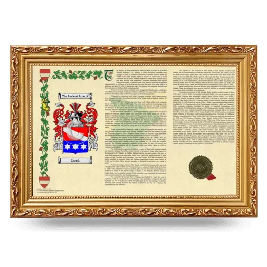 Lucà Armorial Landscape Framed - Gold
